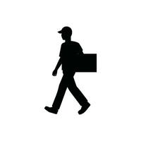 Courier Service Icon on White Background - Simple Vector Illustration