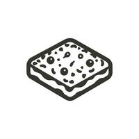 Sicilian Pizza Icon on White Background - Simple Vector Illustration