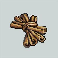 Pixel art illustration Cinnamon. Pixelated Cinnamon. Cinnamon herb pixelated for the pixel art game and icon for website and video game. old school retro. vector