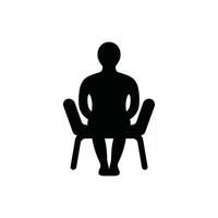 Psychologist Icon on White Background - Simple Vector Illustration