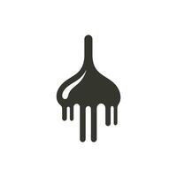 Chocolate Syrup Icon on White Background - Simple Vector Illustration