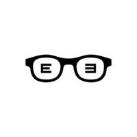 Optometry eye chart icon on white background vector
