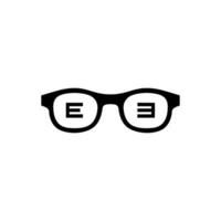 Optometry eye chart icon on white background vector