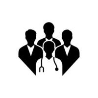 Medical team icon on white background vector