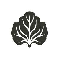 Cabbage Leaves Icon on White Background - Simple Vector Illustration