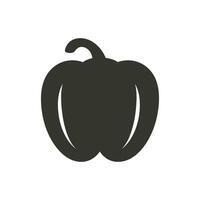 Stuffed Bell Pepper Icon on White Background - Simple Vector Illustration