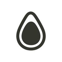 Mashed Avocado Icon on White Background - Simple Vector Illustration