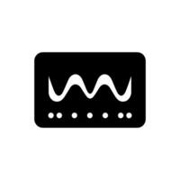 EKG, ECG waveform icon on white background vector