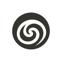 Chocolate Swirl Icon on White Background - Simple Vector Illustration