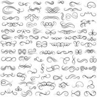 Vector graphic elements for design vector elements. Swirl elements decorative illustration. Classic calligraphy swirls, greeting cards, wedding invitations, royal certificates and graphic design.