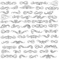 Vector graphic elements for design vector elements. Swirl elements decorative illustration. Classic calligraphy swirls, greeting cards, wedding invitations, royal certificates and graphic design.