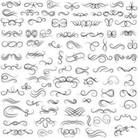 Vector graphic elements for design vector elements. Swirl elements decorative illustration. Classic calligraphy swirls, greeting cards, wedding invitations, royal certificates and graphic design.