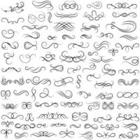 Vector graphic elements for design vector elements. Swirl elements decorative illustration. Classic calligraphy swirls, greeting cards, wedding invitations, royal certificates and graphic design.