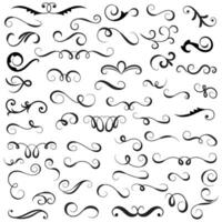 Vector graphic elements for design vector elements. Swirl elements decorative illustration. Classic calligraphy swirls, greeting cards, wedding invitations, royal certificates and graphic design.