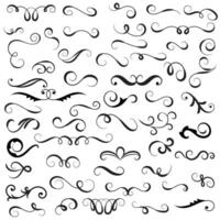 Vector graphic elements for design vector elements. Swirl elements decorative illustration. Classic calligraphy swirls, greeting cards, wedding invitations, royal certificates and graphic design.