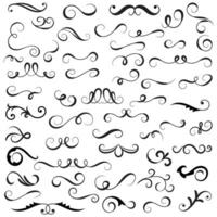 Vector graphic elements for design vector elements. Swirl elements decorative illustration. Classic calligraphy swirls, greeting cards, wedding invitations, royal certificates and graphic design.