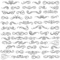 Vector graphic elements for design vector elements. Swirl elements decorative illustration. Classic calligraphy swirls, greeting cards, wedding invitations, royal certificates and graphic design.