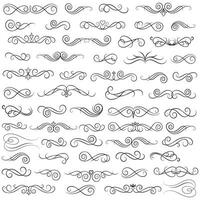 Vector graphic elements for design vector elements. Swirl elements decorative illustration. Classic calligraphy swirls, greeting cards, wedding invitations, royal certificates and graphic design.