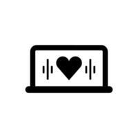 EKG monitor icon on white background vector