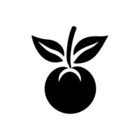 Fresh plum icon isolated on white background vector