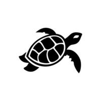 mar Tortuga icono en blanco antecedentes - sencillo vector ilustración