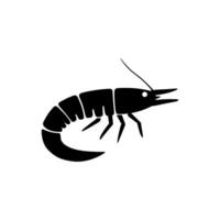 Shrimp Icon on White Background - Simple Vector Illustration