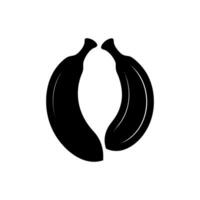 maduro bananas icono aislado en blanco antecedentes vector