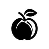 Peaches icon isolated on white background vector