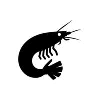 Shrimp Icon on White Background - Simple Vector Illustration