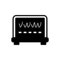 Heart rate monitoring icon on white background vector