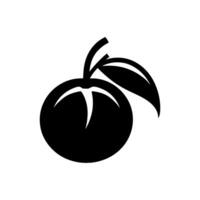 Mandarina Fruta icono aislado en blanco antecedentes vector