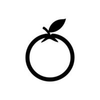 Mandarina icono aislado en blanco antecedentes vector