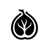 Fig icon isolated on white background vector