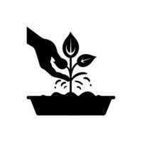 Watering plants icon isolated on white background vector