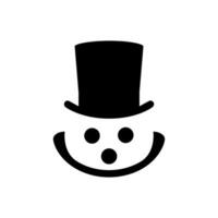 Snowman top hat icon - Simple Vector Illustration