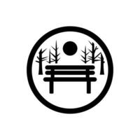 Snowy park icon - Simple Vector Illustration