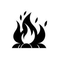 Roaring fire icon - Simple Vector Illustration