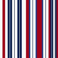Stripe seamless pattern with blue, red and white colors vertical parallel stripes. vector