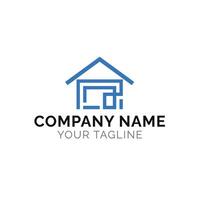 Logo abstract,simple ,minimalist and modern shape home for construction company or anything else related vector