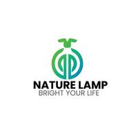 A logo with a shape like a ladybug or light bulb  in natural colors for brands that have a natural concept vector
