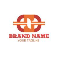 A simple minimalist food brand logo with two lines resembling chopsticks and an oval shape resembling a lunch box and negative space resembling a place used to put various types of food vector
