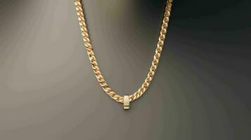 AI generated Beautiful and Elegant Woman Gold Jewellery Necklace photo