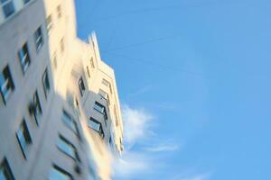 Abstract background with a multi-story building. photo