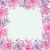 flower frame background design template, suitable for use as an aesthetic writing background vector