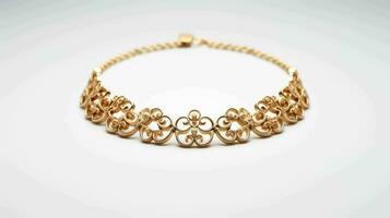 AI generated Beautiful and Elegant Woman Gold Jewellery Necklace photo