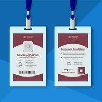 Modern and clean business id card and Student identity card template design and Employee Identity Card vector