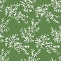 Seamless christmas tree pattern. New year background. Doodle illustration with christmas tree vector