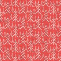 Seamless christmas tree pattern. New year background. Doodle illustration with christmas tree vector