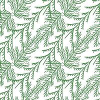 Seamless christmas tree pattern. New year background. Doodle illustration with christmas tree vector