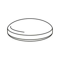 Medicine pill outline black icon isolated illustration on white background vector